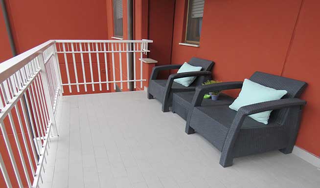 Il balcone comune del Casa Vacanze di Assago balcone